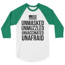 Cargar imagen en el visor de la galería, UnAfraid! 3/4 sleeve raglan shirt