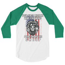 Cargar imagen en el visor de la galería, NOT A SHEEP 3/4 sleeve raglan shirt