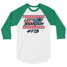 Cargar imagen en el visor de la galería, Let’s go Brandon FJB 3/4 sleeve raglan shirt