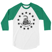 Cargar imagen en el visor de la galería, Don’t Tread On Me 3/4 sleeve raglan shirt