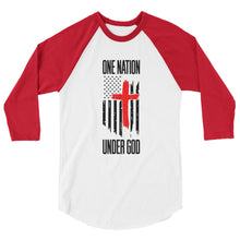 Cargar imagen en el visor de la galería, One Nation 3/4 sleeve raglan shirt