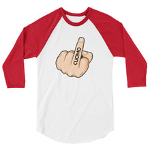 Cargar imagen en el visor de la galería, F**K Cuomo Middle Finger 3/4 sleeve raglan shirt
