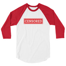 Cargar imagen en el visor de la galería, Censored 3/4 sleeve raglan shirt