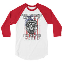 Cargar imagen en el visor de la galería, NOT A SHEEP 3/4 sleeve raglan shirt