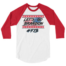 Cargar imagen en el visor de la galería, Let’s go Brandon FJB 3/4 sleeve raglan shirt