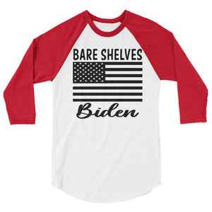 Bare shelves Biden 3/4 sleeve raglan shirt