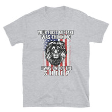 Load image into Gallery viewer, Lions not sheep Short-Sleeve Unisex T-Shirt
