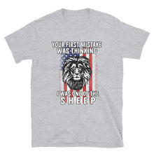 Cargar imagen en el visor de la galería, Lions not sheep Short-Sleeve Unisex T-Shirt