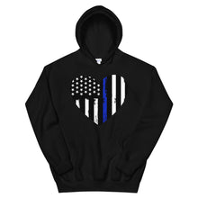Charger l'image dans la galerie, Blue Line Heart Unisex Hoodie