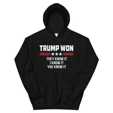 Cargar imagen en el visor de la galería, TRUMP WON Unisex Hoodie