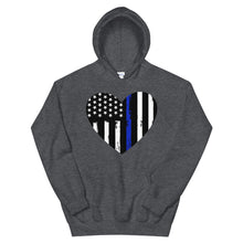 Charger l'image dans la galerie, Blue Line Heart Unisex Hoodie