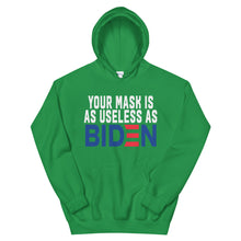 Cargar imagen en el visor de la galería, MASK useless as BIDEN Unisex Hoodie