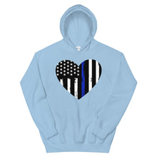 Charger l'image dans la galerie, Blue Line Heart Unisex Hoodie