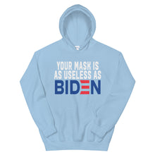 Cargar imagen en el visor de la galería, MASK useless as BIDEN Unisex Hoodie