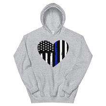 Charger l'image dans la galerie, Blue Line Heart Unisex Hoodie