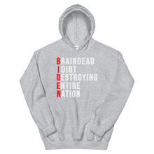 Cargar imagen en el visor de la galería, Biden destroying entire nation Unisex Hoodie