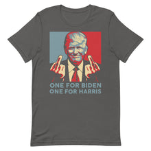 Cargar imagen en el visor de la galería, Trump middle finger Short-Sleeve Unisex T-Shirt