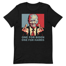 Cargar imagen en el visor de la galería, Trump middle finger Short-Sleeve Unisex T-Shirt