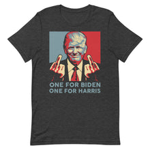 Cargar imagen en el visor de la galería, Trump middle finger Short-Sleeve Unisex T-Shirt