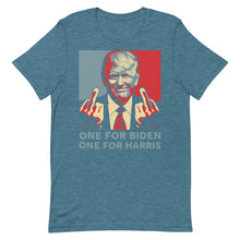Cargar imagen en el visor de la galería, Trump middle finger Short-Sleeve Unisex T-Shirt
