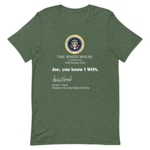 Cargar imagen en el visor de la galería, Joe You know I won! Short-Sleeve Unisex T-Shirt