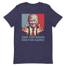 Cargar imagen en el visor de la galería, Trump middle finger Short-Sleeve Unisex T-Shirt