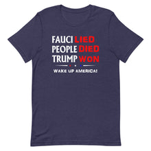 Charger l'image dans la galerie, FAUCI LIED ! Wake Up America Short-Sleeve Unisex T-Shirt