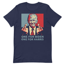 Cargar imagen en el visor de la galería, Trump middle finger Short-Sleeve Unisex T-Shirt