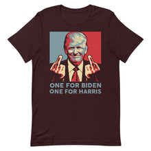 Cargar imagen en el visor de la galería, Trump middle finger Short-Sleeve Unisex T-Shirt