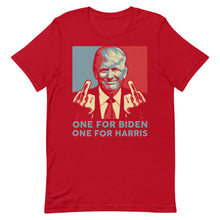 Cargar imagen en el visor de la galería, Trump middle finger Short-Sleeve Unisex T-Shirt