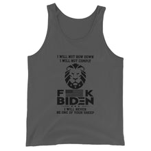 Cargar imagen en el visor de la galería, F**K BIDEN ! Not one of your sheep ! Unisex Tank Top
