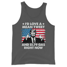 Cargar imagen en el visor de la galería, Mean Tweets and Cheap Gas Unisex Tank Top