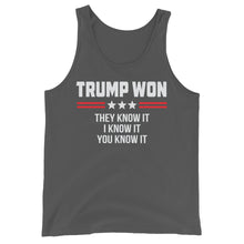 Cargar imagen en el visor de la galería, TRUMP WON Unisex Tank Top