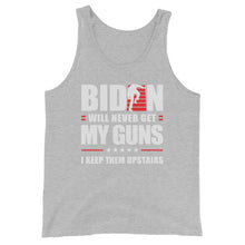 Cargar imagen en el visor de la galería, BIDEN STAIRS AND GUNS Unisex Tank Top