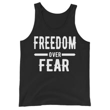 Cargar imagen en el visor de la galería, Freedom over Fear Unisex Tank Top