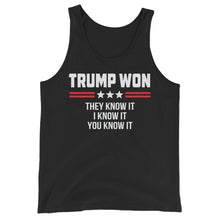 Cargar imagen en el visor de la galería, TRUMP WON Unisex Tank Top