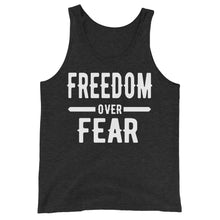 Cargar imagen en el visor de la galería, Freedom over Fear Unisex Tank Top