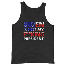 Cargar imagen en el visor de la galería, Biden is not my F**king President Flag Unisex Tank Top