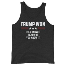 Cargar imagen en el visor de la galería, TRUMP WON Unisex Tank Top