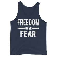 Cargar imagen en el visor de la galería, Freedom over Fear Unisex Tank Top