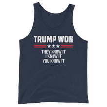 Cargar imagen en el visor de la galería, TRUMP WON Unisex Tank Top