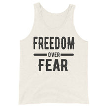 Cargar imagen en el visor de la galería, Freedom over Fear Unisex Tank Top