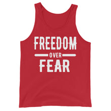 Cargar imagen en el visor de la galería, Freedom over Fear Unisex Tank Top