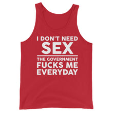 Cargar imagen en el visor de la galería, Government F**ks Me Everyday! Unisex Tank Top