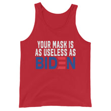Cargar imagen en el visor de la galería, MASK useless as BIDEN Unisex Tank Top