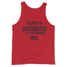 Cargar imagen en el visor de la galería, I identify as Vaccinated Unisex Tank Top