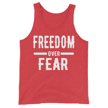 Cargar imagen en el visor de la galería, Freedom over Fear Unisex Tank Top