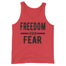 Cargar imagen en el visor de la galería, Freedom over Fear Unisex Tank Top