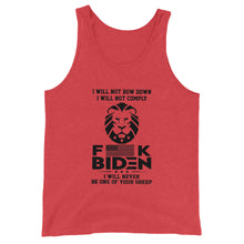 Cargar imagen en el visor de la galería, F**K BIDEN ! Not one of your sheep ! Unisex Tank Top