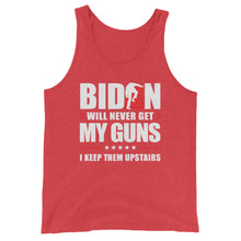 Cargar imagen en el visor de la galería, BIDEN STAIRS AND GUNS Unisex Tank Top